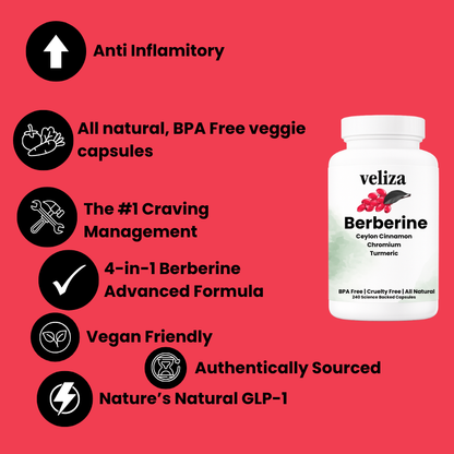 Veliza Berberine Anti-Inflammatory Capsules