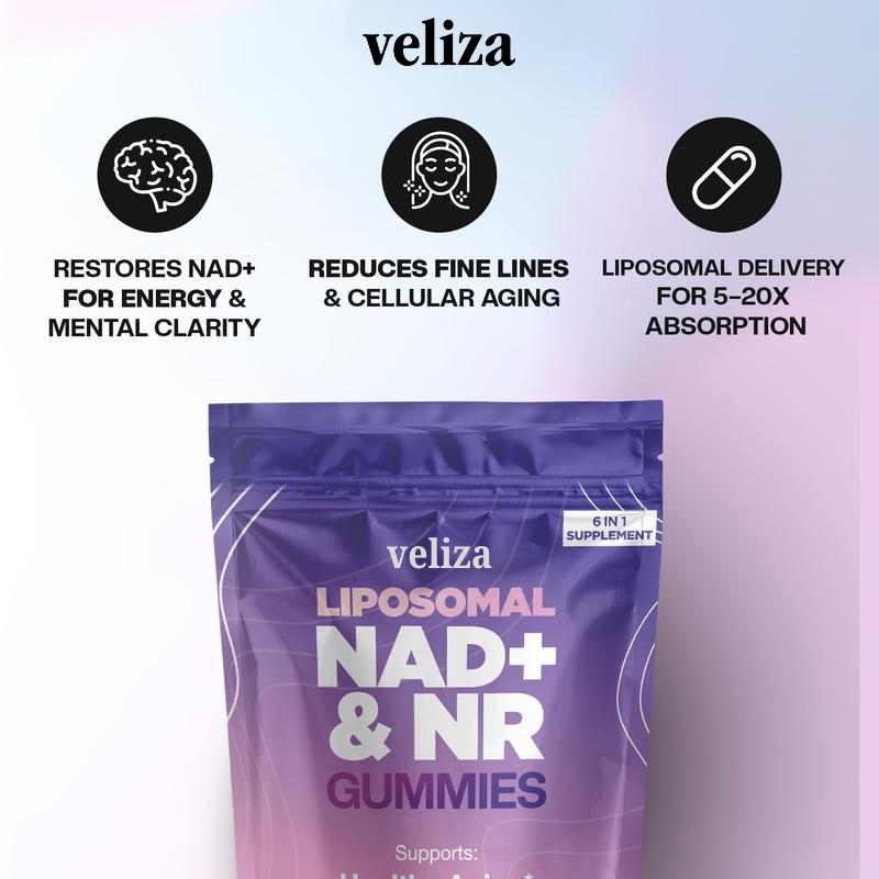 Veliza Liposomal NAD+ & NR Gummies