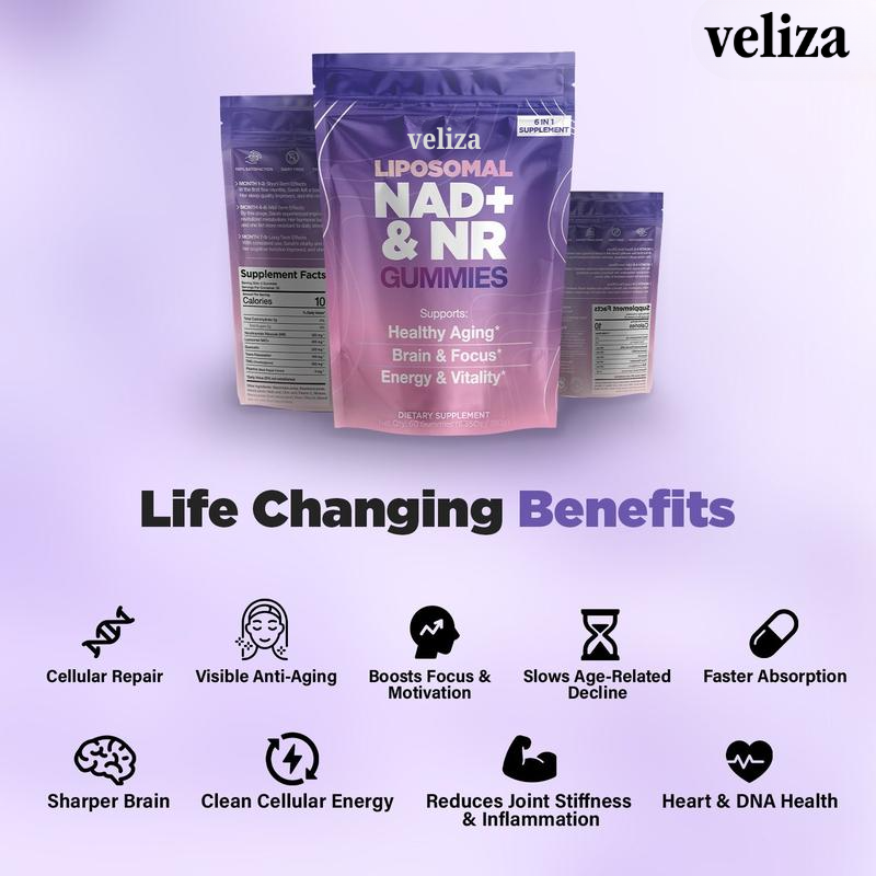 Veliza Liposomal NAD+ & NR Gummies