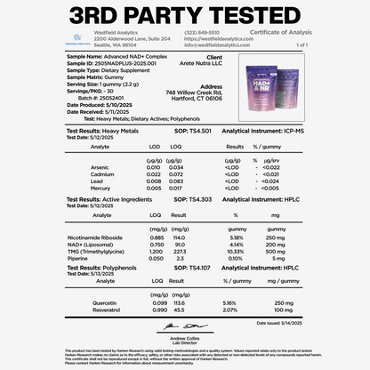 Veliza Liposomal NAD+ & NR Gummies